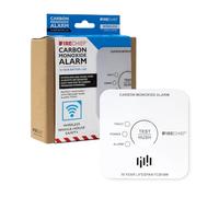 Carbon Monoxide Alarm with Wireless Interlink - 10 Year Sealed Battery - SGS Certified to EN50291 - Wirelessly Link with Firechief Home Alarms - For Rooms with a Fuel Burning Appliance - FCB10W Model
