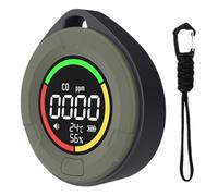 Carbon Monoxide Detector 3-in-1 Portable Carbon Monoxide Detector Rechargeable CO with Audible Alert Long Endurance Humidity Temperature CO Meter for Travel Camping