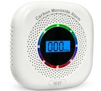 Carbon Monoxide Detector, Battery Operated CO Alarm with Digital LCD Display, Portable Carbon Monoxide Monitor with Audible Warning&Test Button for Home,Office(Not included Batteries)