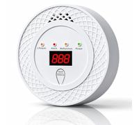 Carbon Monoxide Detector, Battery Powered Carbon Monoxide Alarm, CO Alarm with LCD Display and Audible Warning, CO Detector for Home and RV, Complies with EN 50291 Standard