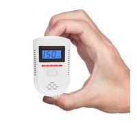Carbon Monoxide Detector, Carbon Monoxide Alarm, Detector with LED Display (PPM Value Visible at All Times) and 85 dB Audible and Visual Alarm.