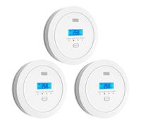 Carbon Monoxide Detector for Home,AA Battery Powered CO Alarms with Digital Display, CO Detectors with Test &Mute Button,10 Year Sensor Life Home Alarm,Conforms to EN 50291,C02,3 Pcs