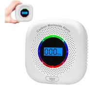 Carbon Monoxide Detector, Portable Battery Powered CO Alarm with Test Button & LCD Display, CO Detector for Home and Travel(Batteries NOT Included)