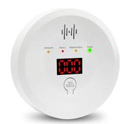 Carbon Monoxide Detector,Portable CO Alarm with LED Display for Home Travel,CO Detector Monitor Battery Powered with Test Button&85dB Sounding Alarm(Not included AA Batteries)