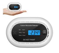 Carbon Monoxide Detector with LCD Digital Display, CE Certified CO Alarm with Sealed in 10 Year Battery, Standalone Audible CO Detector for Home,Black,1 Pack