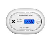 Carbon Monoxide Detector with LCD Digital Display, CE Certified CO Alarm with Sealed in 10 Year Battery, Standalone Audible CO Detector for Home,White,1 Pack