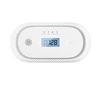 Carbon Monoxide Detector with LCD Digital Display Portable CO Alarm 10 Year Sensor with Batteries Silence Function Free Standing EN 50291 Certified