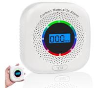 Carbon Monoxide Detectors 2 Pack Fenary,Carbon Monoxide Alarm Replaceable Battery Operated with LCD Digital Display,CO Alarm Detector Monitor with Test Button for Home(Batteries NOT Included)
