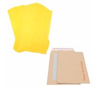 Carbon Paper12 Sheet A4 Size (210 x 297 mm) Hand Copy Long Last in 5 Colours (Yellow, Flat Carbon Paper)