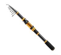 Carbon Short Section Spinnings Fishing Rod with EVA Handle, Metal Reinforced Explosion Proof Rings and Heat Dissipation Properties for Enhanced Use (2.7)