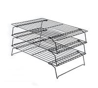 Carbon Steel Baking Cooling Rack Non-stick Grid Cake Stand Multi-Layer Bread Biscuit Cookie Tray Kitchen Accessories Wire Cookie Cooling Racks For Cooking And Baking Stackable Folding