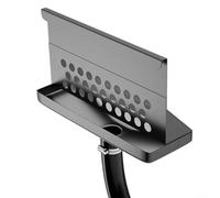 Carbon Steel BBQ Oil Drain Pan with Silicone Hose & Strainer - Reusable Griddle Grease Drainer for 36/28/22/17 Rear Grease Outlets, Heat-Resistant Black Coated