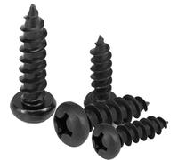 Carbon steel black cross-head self-tapping screws, flat head with pointed tail, for woodworking, sizes M1 - .8, M2, M3, M4, M5, M6(M3*30(100颗))