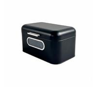 Carbon Steel Bread Bin with Viewing Window,Sealed Kitchen Storage Organiser