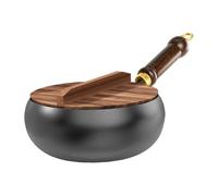 Carbon Steel Casserole - Scratch Resistant Frying Pan, Induction Suitable Saucepan, Heavy Duty Metal Dutch Oven, Riveted Handles Design | High Temperature Searing Solution for Outdoor Use