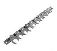 Carbon Steel Crowfoot Wrench Set 10 Pcs 3/8 Inch Drive 10-22mm Metric Open End Spanner with Size Markings for Tight Spaces