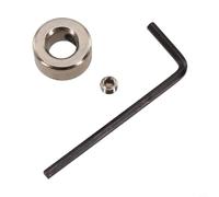 Carbon Steel Drill Bit Depth Stop Collar Set for Woodworking Tools - Adjustable Depth Limiter with Setscrew, Silver, Fits 3mm to 16mm Bits, 2-Piece Carpentry(8mm)