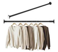 Carbon Steel Extendable Shower Curtain Rod Tension Pole, Net Voile Curtains Rail, Adjustable Telescopic Rods Extendable for Kitchen Cupboard Bathroom Window