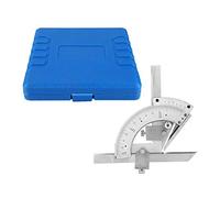 Carbon Steel Fine Tuning Angle Finder Ruler Vernier Bevel Protractor, Anti Rust,0-320° Universal Bevel Protractor Meter Angle Finder for Woodworking, Carpenter, Construction