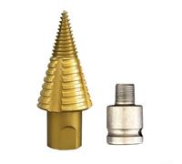 Carbon Steel Firewood Splitter Bit with Detachable Quick Change Head Designed for SDS and Square Shank Hammer Drills to Improve Wood Preparation (wrench adapter)