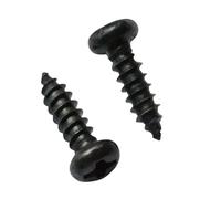 Carbon Steel Flat Head Self-Tapping Screws Black M1-M3 50-500pcs(6mm,M2.3 x100pcs)