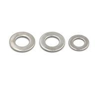 Carbon Steel Flat Washers, M2-M24 304 Stainless Black White Zinc-plated Washer(White,2pcs M24)(304 Stainless Steel,50pcs M2)