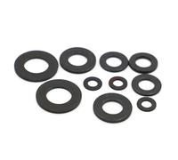 Carbon Steel Flat Washers, M2-M24 GB97 Black Grade 8. Washer Plain Gasket Pad(50pcs M6)(20pcs M10)