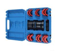 Carbon Steel Fork Seal Driver Kit 14 Pieces For Motorcycle Front Fork Service With Coverage From 35mm To 50mm Fork Tubes