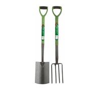 Carbon Steel Garden Fork & Spade Set