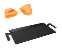 Carbon Steel Griddle for Gas Grill, Double Burner Griddle Compatible with Induction, Stove Top, Electric, Oven - 24" x 10" Professional Cookware for Cooktop, NonStick Griddle Pan