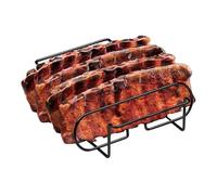 Carbon Steel Grill Stand - Meal Grill Tray, Rib Steak Holder | Exclusion Kitchen Baking Tools, Dishwasher Safe Cookware, Prep Organizer for BBQ Lovers, Durable Cooking Accessory