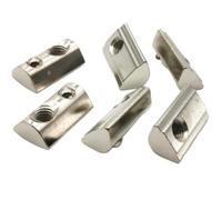 Carbon Steel Half Round Roll-In Spring T-Nut | M3-M8 5/10/20/50 pcs 2020/3030/4040/4545 Aluminum Profiles: Workstations Racking Barriers(M4-40-10pcs)