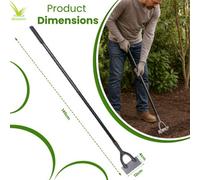 Carbon Steel Head Dutch Hoe With Long Handle Garden Tool For Weeding And Cultivating Soil