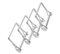 Carbon Steel Heavy Duty Trailer Coupler Hitch Lock Pin 4pcs Safety Pin | Silver Finish, Compact Storage, Fast Replacement for Trailer Couplers and Jack Stands, Suitable for Work