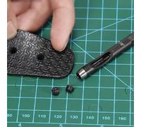 Carbon Steel Hollow Hole Punch for Electric Drill, Designed for Leather, Plastic, Vinyl, Rubber, and Synthetic Materials Punching, 1pc (1#)