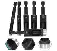 Carbon Steel Hollow Hole Punch for Electric Drill, Designed for Leather, Plastic, Vinyl, Rubber, and Synthetic Materials Punching, 1pc (2#)