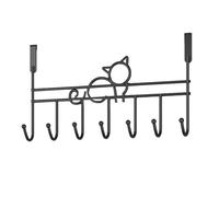 Carbon Steel Hooks, Over The Door Hanger With 7 Hooks, Metal Towel Hook Over The Door Hanging Storage Rack For Hats, Coats, Handbags, Scarves, Clothes