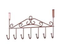 Carbon Steel Hooks, Over The Door Hanger With 7 Hooks, Metal Towel Hook Over The Door Hanging Storage Rack For Hats, Coats, Handbags, Scarves, Clothes