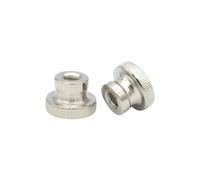 Carbon Steel Knurled Thumb Nut M3-M10, Through Hole | Hand tighten nut, blue zinc / nickel / black zinc plated finish(Nickle Plated,M8-3pcs)