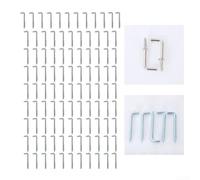 Carbon Steel L Hooks 100pcs Rust Resistant Coating | Blue-white zinc coating, copper plating layer, rust for proof, indoor durability, silver finish