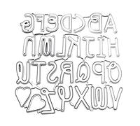 Carbon Steel Letter Set Scrapbooking Embossed Stencil,Printed Die-Cut Set for Album Paper Card Making