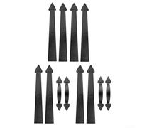 Carbon Steel Magnetic Handles 4pcs for Garage Door(2*set) | 8 black hinges, strong magnet hold, for instant carriage style, no drilling required, steel door fit