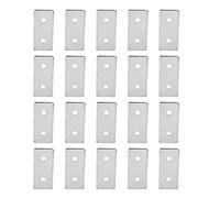 Carbon Steel Mending Plates | 20pcs Aluminum Profile Repair Connector Kit | No Drilling Required for Easy Installation | 1840 & 2860 Types for Home / Office / Garage (2860)