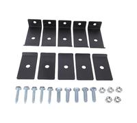 Carbon Steel Mesh Panel Mounting Kit Weatherproof Fence Fasteners Brackets | Includes 5 bracket sets with screws and nuts for concrete, wood, or metal posts. design resists rain and sun for term