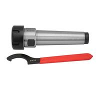 Carbon Steel MT4 ER32 M16 Collet Chuck Holder, CNC Milling Lathe Tool Holder with Long Shaft for Deep Hole Machining, Includes Wrench for Drilling and Milling Machines