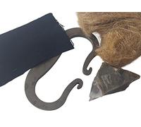 Carbon Steel plus natural English flint Striker Traditional Fire Spark Kit in Drawstring Bag Made in the UK (Traditional Carbon Steel Striker English Flint and Char Cloth Fire Lighter Kit)