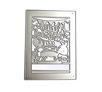 Carbon Steel Rectangle Birthday Balloon Cutting Dies Embossing Stencils Template for Decorative Paper Album Card Embossing Stencils Template for Scrapbooking