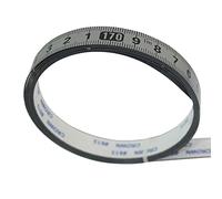 Carbon Steel Self Adhesive Measure Tape, 13mm Width Stainless Steel Color Metric Scale Miter Track Tape, Scale Ruler Tape (Left to Right), 3M Length, 1 Pcs