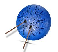 Carbon Steel Tongue Drum, 6 Inch 11 Notes Handpan Drums Percussion Instrument with Bag, Music Score, Stickers, Mallets & Finger Sleeve,Purple