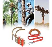 Carbon Steel Tree Climbing Spikes with Safety Harness, Portable Gear for Hunting, Fruit Picking, Electric Pole Protection - 250mm (9.8") Climbing Tools